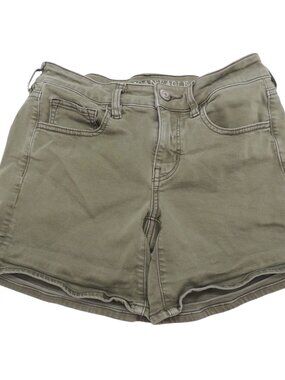 American Eagle Womens Midi Shorts olive green size 4